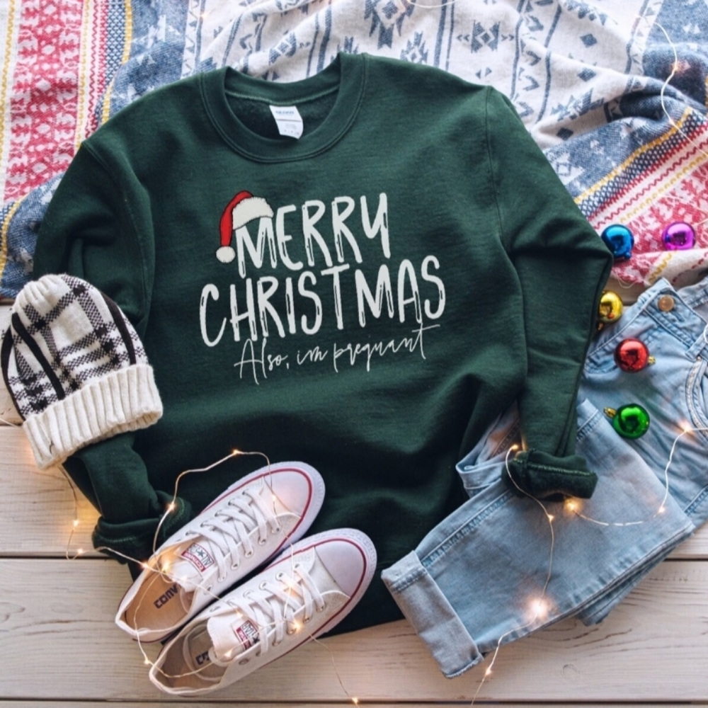 Merry Christmas pregnancy sweater